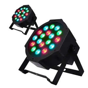 Par Ligh18 Lampu Sorot LED RGB, Pencahayaan Panggung DMX512 Club Disco Pesta Ballroom KTV Bar DJ Lampu Sorot Led Par