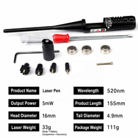 Outil de calibrage laser pour viseur de tir à l'arc 520nm pour dispositif de mise à point rouge réglable en aluminium aéronautique 6061 Picatinny