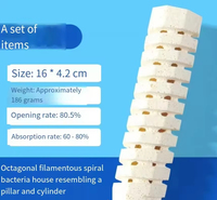 Medio Filtrante Cerámico Premium para Acuarios de Peces y Estanques de Agua Dulce/Salada, Casa para Bacterias de Raíz de Loto de Árbol de Montaña