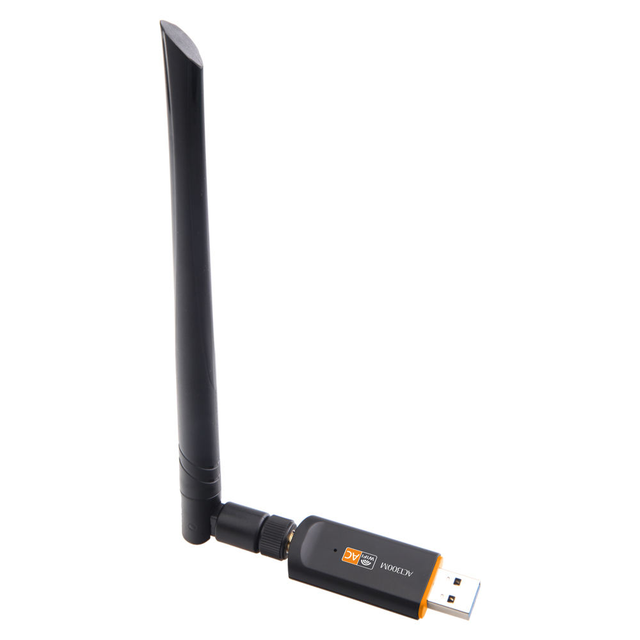 USB WiFi Adapter for Desktop PC AC1300Mbps USB 3.0 WiFi Dual Band Network Adapter with 2.4GHz/5GHz High Gain Antenna
