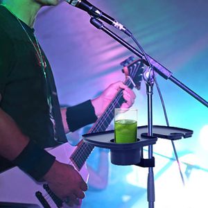 Microphone đứng khay âm thanh trực tiếp khay thẻ kẹp-on uống chủ nhựa Microphone chủ khay Có thể Rack đứng - Product Image 5