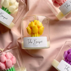 Vela Aromática AIKUN de Flores con Etiqueta Personalizada, Cera de Abejas y Cera de Soja Ecológica con Empaque Personalizado para Decoración del Hogar - Product Image 2