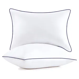 수면 용 침대 베개 친절한 극세사 쉘 푹신한 대체 충전 통기성 베개 퀸 사이즈 20 "x 28"