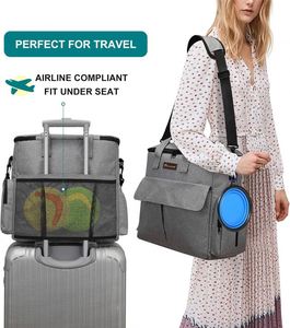 <b>Dog</b> Travel Bag, Pet Travel Bag All Pet Travel Supplies with 2 Pet Food Containers and 2 <b>Collapsible</b> Silicone <b>Bowls</b> - Product Image 6
