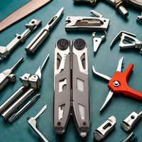Pince multi-outils de poche en acier inoxydable de qualité industrielle couteau pliant tournevis clé règle camping EDC OEM personnalisable