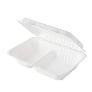 カスタマイズされた1000 ML 2コンパートメント使い捨てボックスバガスはレストランのためのヒンジ付き食品容器を奪う - Product Image 4