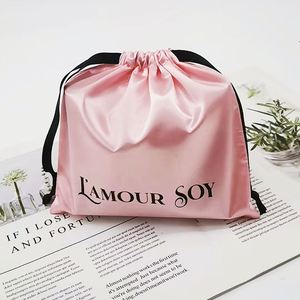 Sac à perruque en satin directement de l'usine avec logo personnalisé, pochette en satin multicolore pour perruque, idéal pour les promotions - Product Image 6