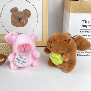 HECION Portachiavi Peluche Capibara con Ali Svolazzanti, Corda Retrattile, Giocattolo, Ciondolo per Borsa, Regalo Adorabile per Bambini - Product Image 6