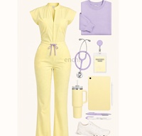 Nouveaux ensembles de blouses médicales pour femmes, personnalisables avec logo, manches courtes, pantalons, uniformes pour cliniques dentaires et hôpitaux, tenues d'infirmières pour femmes