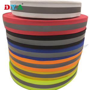 Cinta DE SEGURIDAD reflectante de alta visibilidad personalizada, cinta reflectante de poliéster verde fluorescente y <span class=keywords><strong>naranja</strong></span> para ropa de advertencia - Product Image 2