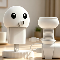 Enrouleur de câble en forme de pieuvre mignon pour chargeur, organisateur et support de câble flexible en silicone pour câble de données USB de téléphone