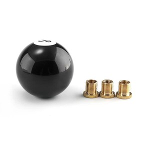 Pommeau de levier de vitesse en cristal noir, 8 boules, en résine, pour voiture manuelle, universel - Product Image 2