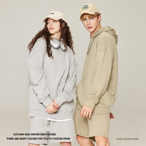 Tissu en polaire tricoté uni personnalisé pour l'hiver avec impression numérique pour sweat-shirt à capuche et ensemble short assorti pour homme - Product Image 4