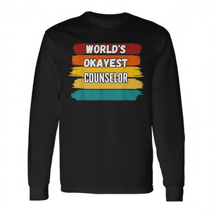 T-shirt à manches longues « Le conseiller le plus moyen du monde » – Produit promotionnel pour la catégorie des conseillers - Product Image 2