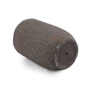 Pot de fleurs en céramique de style américain, écologique, durable, texture pierre brune patinée, pour intérieur, extérieur, jardin, sol - Product Image 3