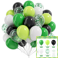 Grosir 12 Inch 60 PCS Set Kit Balon Vintage Pink Hijau Emas Putih Campuran Balon Pesta untuk Pasokan Massal Balon Konfeti