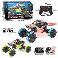Voiture télécommandée RC Crawler HTL 1:14 2.4G avec pulvérisation et lumières colorées, véhicule tout-terrain à dérive latérale, cadeau pour garçons
