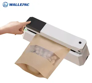 Walleapc ısıyla yapıştırma plastik poşetler Pe Pp torba mühürleyen poli çanta sızdırmazlık makinesi ile ısı yapıştırma makinesi çift termal sigorta