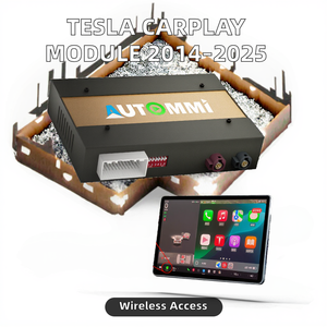 Décodeur sans fil <span class=keywords><strong>Apple</strong></span> <span class=keywords><strong>CarPlay</strong></span> Android Auto AUTOMMI Modèle S/X/3/<span class=keywords><strong>Y</strong></span>, module vidéo multimédia pour voiture <span class=keywords><strong>Tesla</strong></span> 2014-2023, garantie 1 an - Product Image 2