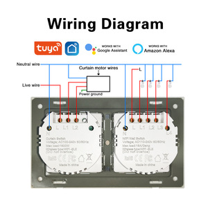 Ubaro Smart Wifi <b>Switch</b> 146mm 220V AC 16A With Voice <b>Control</b> For <b>Remote</b> Curtain And <b>Lighting</b> - Product Image 4