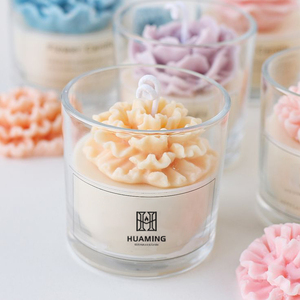 Bán Buôn Tùy Chỉnh Sang Trọng Nhãn Hiệu Riêng Tùy Chỉnh Mùi Hương Ưa Thích Hoa Mẫu Đơn Flameless Hữu Cơ Sáp Đậu Nành Nến Thơm - Product Image 1