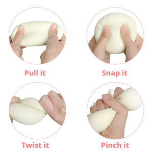 Cross-border Extra Large Simulated Bun Squeezing Toy Stress-relief Flour Ball Slow-<b>rebound</b> Prank Decompression Toy with Steamer - Product Image 4