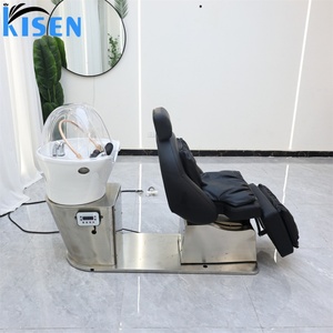 KISEN Fauteuil de lavage électrique professionnel inclinable et rotatif pour salon, avec fonction de lavage, thérapie aquatique, massage et spa capillaire, et cuvette en céramique - Product Image 2
