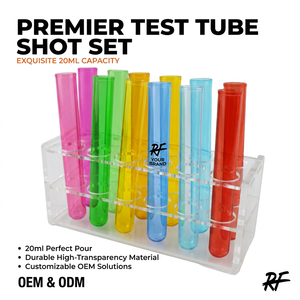Support pour verres à shot en plastique PP réutilisables avec logo personnalisé OEM, couleur néon, pour fête, thème scientifique, ensemble de verres à boire pour <span class=keywords><strong>bar</strong></span> - Product Image 1