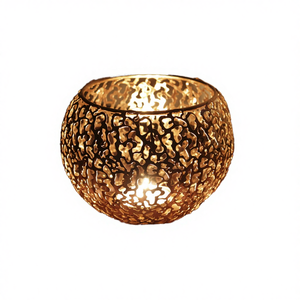 เชิงเทียนโลหะสไตล์ยุโรป ของตกแต่งบ้านแนวศิลปะสร้างสรรค์  ภาชนะใส่เทียนขนาดเล็ก โคมไฟสำหรับคริสต์มาส - Product Image 4