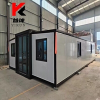 Maisons conteneurs de 20 pieds à vendre, maisons mobiles en acier d'occasion, maisons modulaires à ossature métallique, maisons conteneurs extensibles