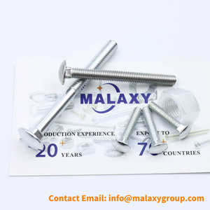MALAXY Gros Stock Gb12 Grande Tête Plate Demi-Tête Vis Fer Galvanisé Boulons de Transport pour Pont Rack Étagère Matériau en Acier - Product Image 5