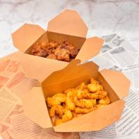 Boîte à lunch en papier kraft de qualité alimentaire jetable et recyclable pour la restauration rapide, les sushis, les nouilles, les salades, le poulet frit, impression personnalisée à emporter