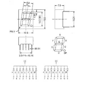 HouKEM-5613-ASR Pantalla LED Numérica de Siete Segmentos Roja de 0.56 Pulgadas, <span class=keywords><strong>Cartel</strong></span> Digital para Uso en Tiendas Minoristas - Product Image 6