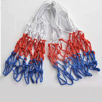 Filet de remplacement de basket-ball en polyester renforcé blanc, robuste, portable, réglable, résistant à la décoloration, facile à assembler, mobile