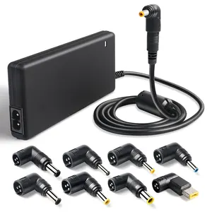 Adaptador de alimentação universal carregador laptop, acessórios para laptop 90w ac para laptop com 12 pontas e 5v 1a porta usb para celular