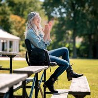 Fauteuil de stade portable et imperméable en métal, avec dossier réglable multi-niveaux et fonction chauffante