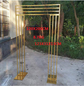 सोने का आर्क आउटडोर इंटीरियर पृष्ठभूमि स्टैंडवेडिंग पार्टी इवेंट स्टेज मेटल डिचेबल शादी की सजावट पृष्ठभूमि आर्क - Product Image 3