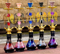 Magnifique kit chicha de 55 cm avec foyer, double tuyau et ailes multicolores