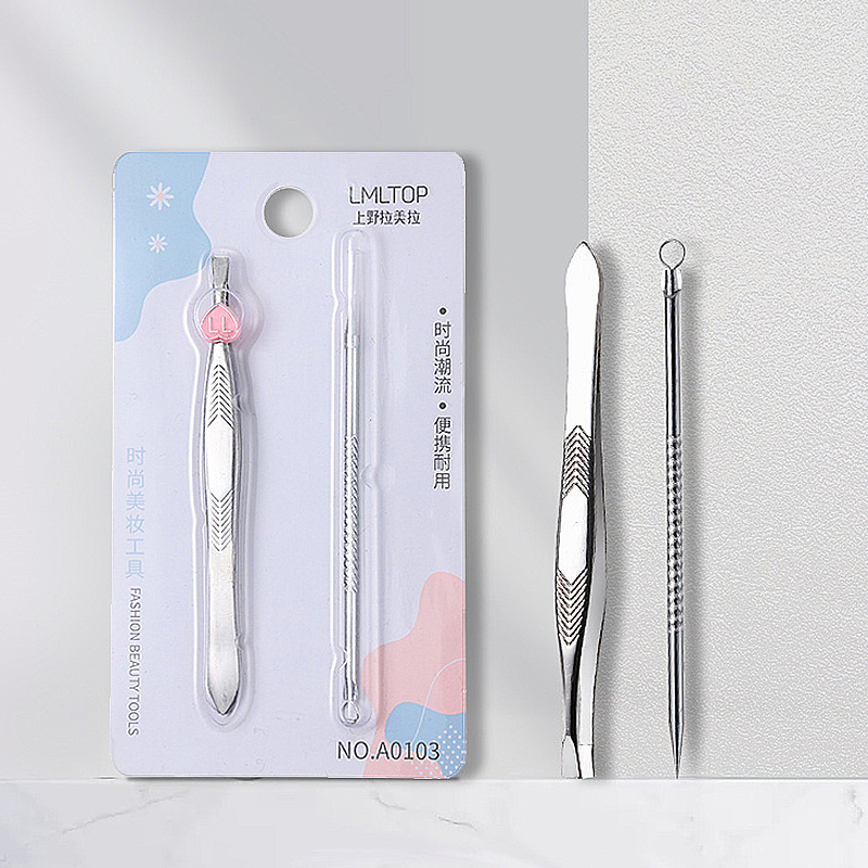 LMLTOP Flat Head Eyebrow Tweezer A219