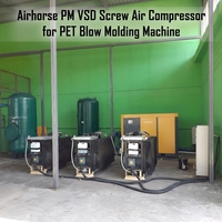 Compresseur d'air à vis industriel haute pression 20 bar, 25 bar 22kw 37kw 55kw Machine de surpression pour le soufflage de PET, le sablage