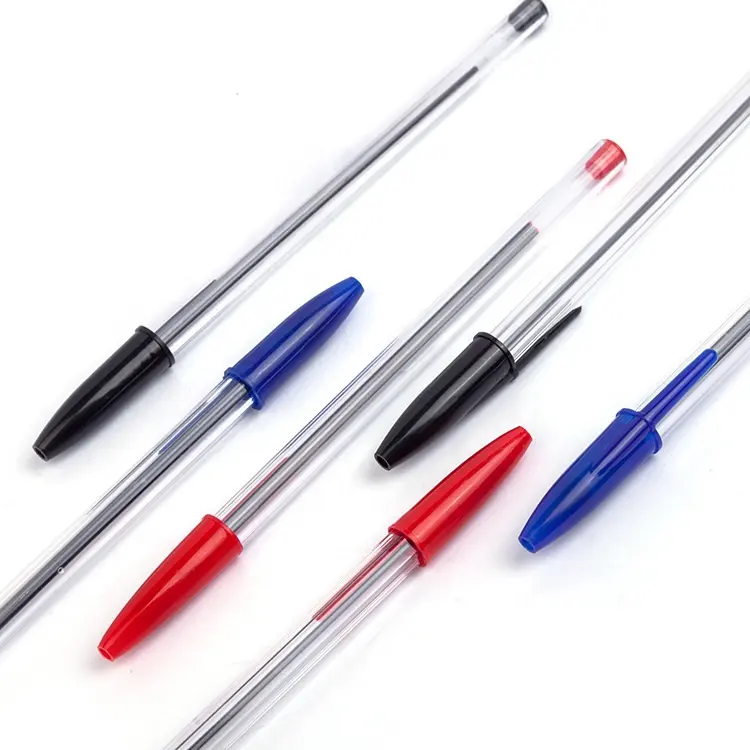 Office and School Stationery Bulk Blue Plastic Ballpoint Pens 0.7mm