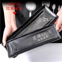 Assiette rectangulaire en mélamine incassable de 12 pouces pour sushis et grillades, idéale pour la restauration japonaise