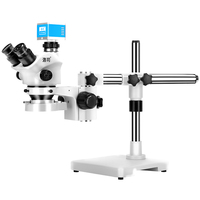 Microscope stéréoscopique trinoculaire à zoom 3,5x-100x avec caméra numérique pour la formation chirurgicale et la dissection