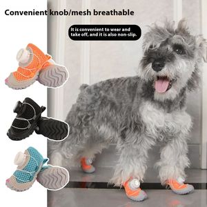 Zapatos para perros de diseño fino de suela blanda para perros pequeños a prueba de agua Teddy Pomeranian & Bear Zapatos para perros con botón giratorio especial - Product Image 6