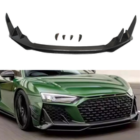 Kit carrosserie décoratif amélioré en fibre de carbone style capot avec lèvre de pare-chocs avant et aileron pour Audi R8 21-22, kit de voiture personnalisé