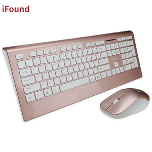 iFound <b>Wireless</b> <b>Keyboard</b> <b>Mouse</b> Combo 104 Keys Ultra Thin Ergonomic English Layout - Product Image 1