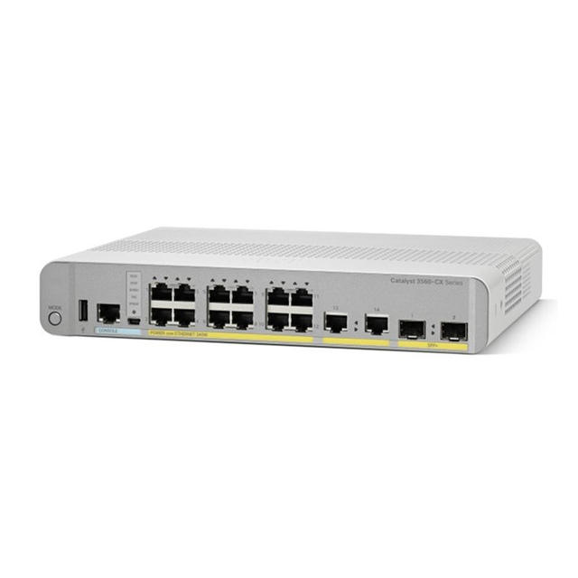 WS-C3560CX-12PC-S 3560 Series Compact Switch Poe 12 Ethernet Port Gigabit Uplinks IP Base Medium-sized Businesses Network Switch