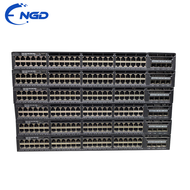 Used Original Enterprise Network Switch 48 Port Gigabit PoE+ 2 Port 10G SFP+ High Density Ethernet Switch WS-C3650-48PD-L/-S/-E