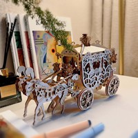 Hamaileon Modèle de puzzle 3D Carrosse citrouille à assembler soi-même, jouet en boîte