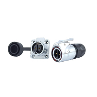 Connecteur circulaire étanche LP20 mâle/femelle 2-14 broches, indice de protection IP67, 250V-400V 5A-10A, à souder, avec extrémité de câble assemblée, en métal